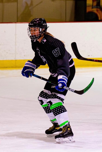 Photo of Dr. Ganter playing hockey